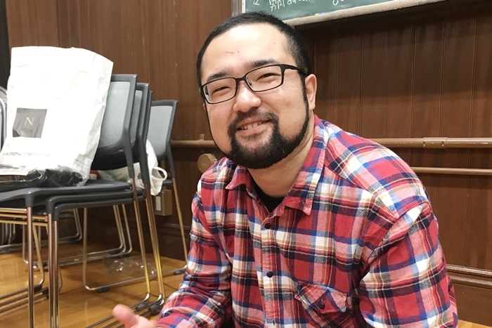 池浦さだ夢（団長）。 ［撮影］吉永美和子