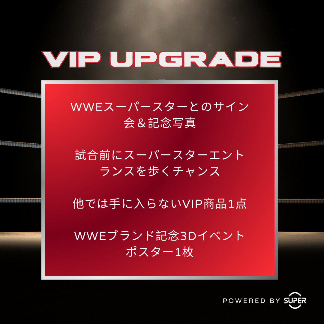 「VIPアップグレードチケット」には豪華特典も