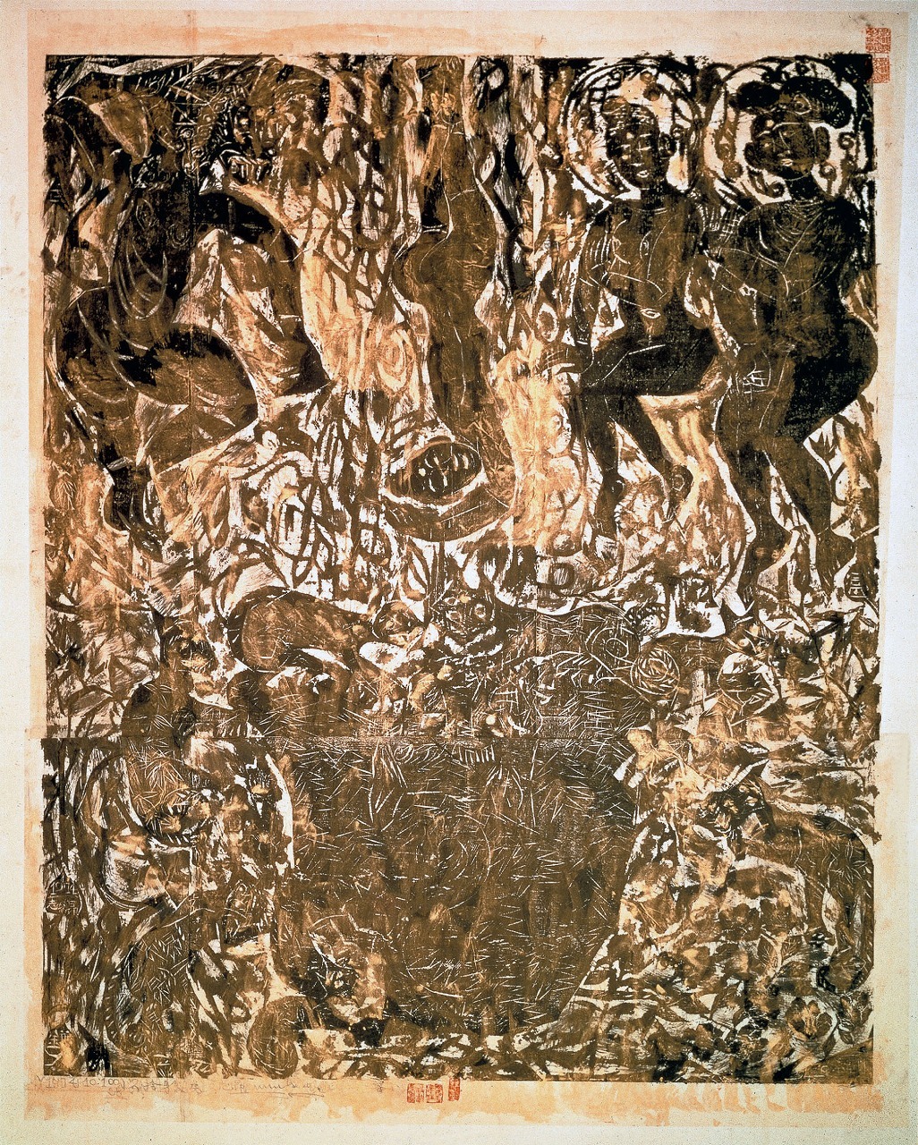 捨身飼虎の柵　板画　1974年　棟方志功記念館蔵