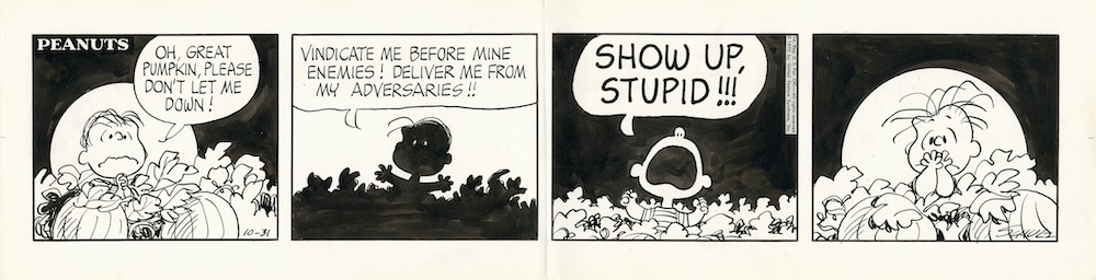 「ピーナッツ」原画　1970年10月31日 (C) Peanuts Worldwide LLC