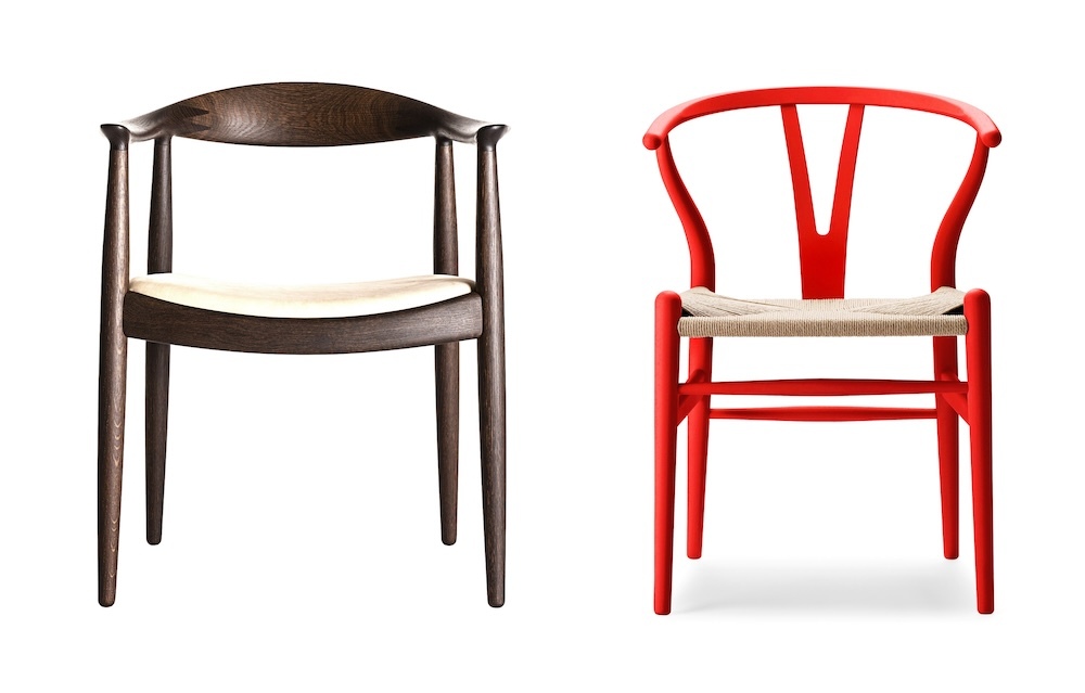 左：PP Møbler　PP503 ザ・チェア　オーク／ヌバックレザー　右：Carl Hansen & Søn　CH24 Yチェア　ビーチ／ナチュラルペーパーコード