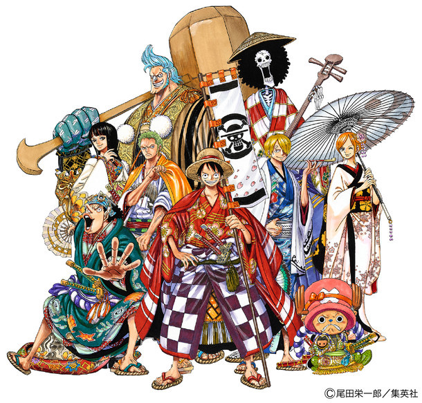 尾田栄一郎が描き下ろした「スーパー歌舞伎II（セカンド）『ワンピース』」ビジュアル。