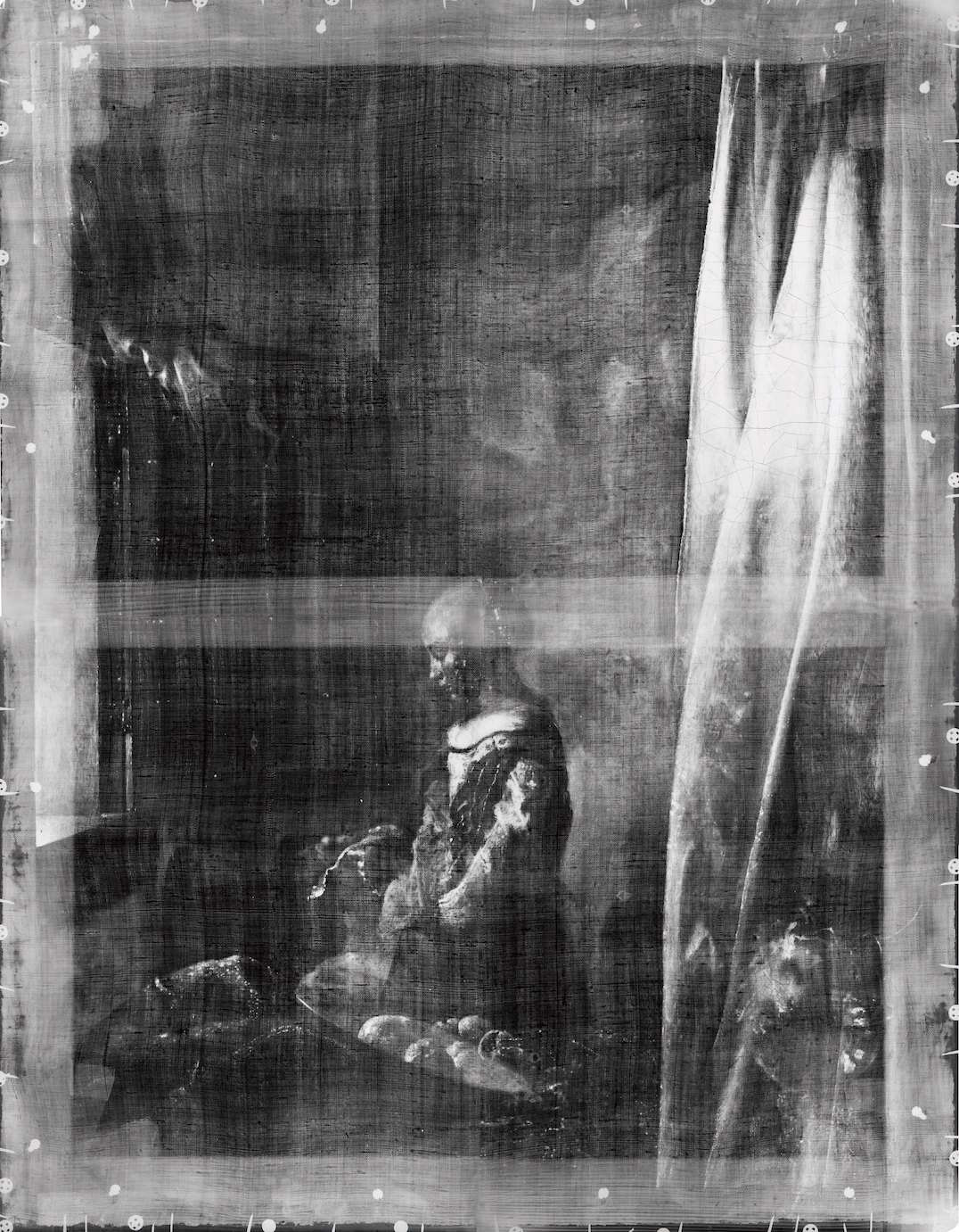 X線調査画像 (c) Gemäldegalerie Alte Meister, Staatliche Kunstsammlungen Dresden; Fine Arts Museum of San Francisco; (c) SKD, photo: W. Kreische