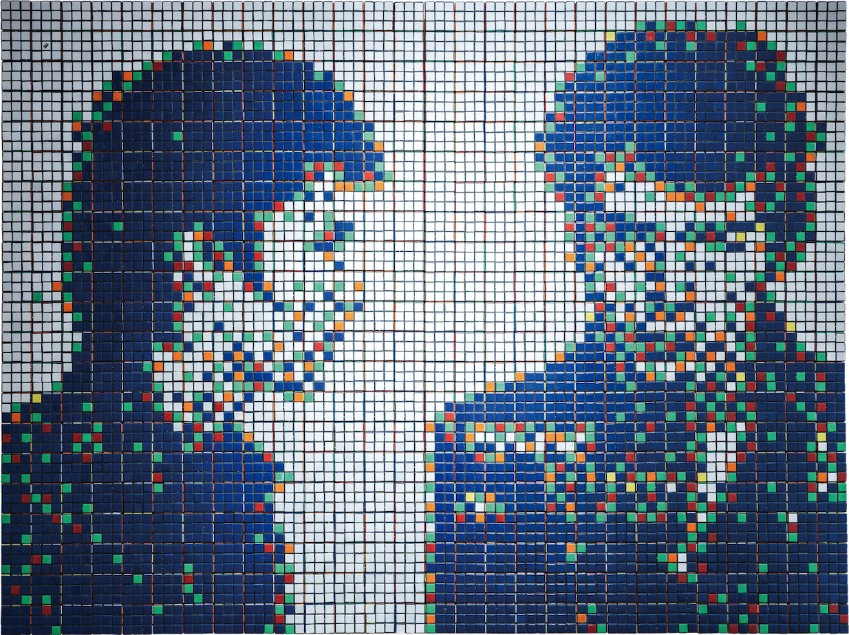 世界中の都市の壁にピクセルアートを制作するINVADERの「Rubik Arrested Sid Vicious」 2007年 Photo by (c)MUCA / wunderland media