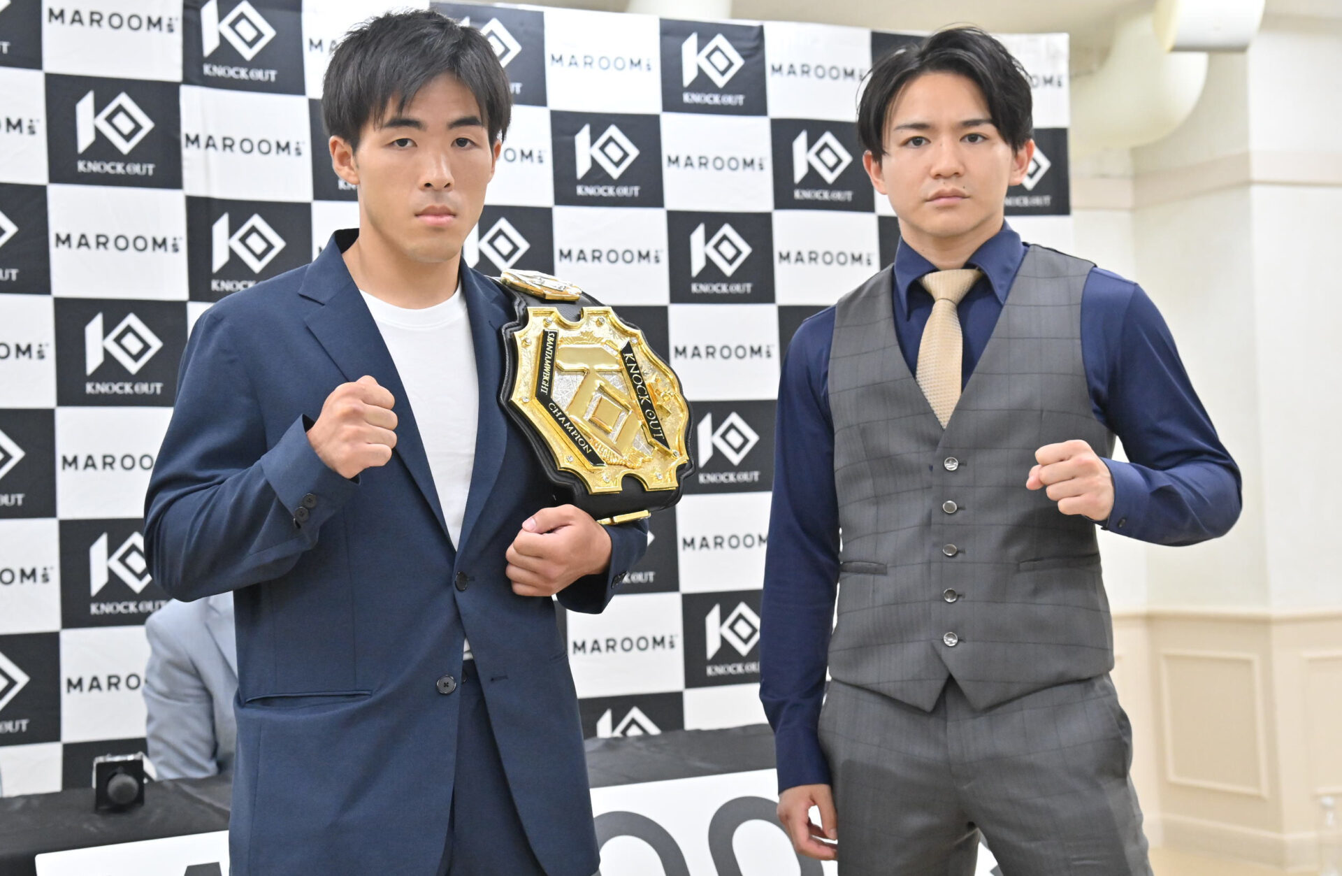 王者・古木誠也（左）と小倉尚也（右） （C）KNOCK OUT