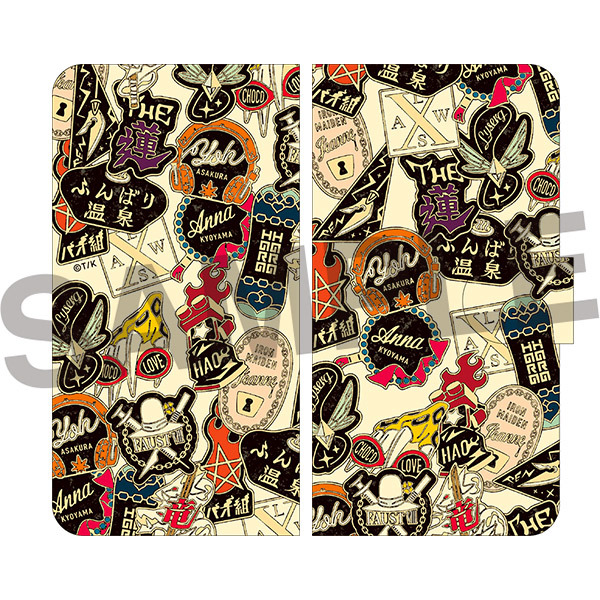 【商品名】手帳型スマートフォンケース【価格】3,850円（税込）【サイズ】約8.5×15cm （展開時17.5cm×15cm）、 サイズ内全機種対応