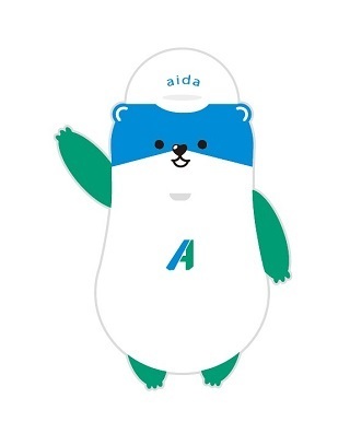アイダ設計のマスコットキャラクター「アイダ コツミくん」。ジャイアンツ戦に初登場！
