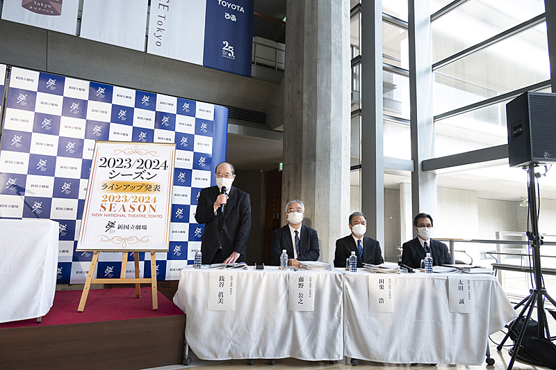 新国立劇場 2023/2024シーズン ラインアップ説明会 銭谷眞美 理事長 （撮影：長澤直子）