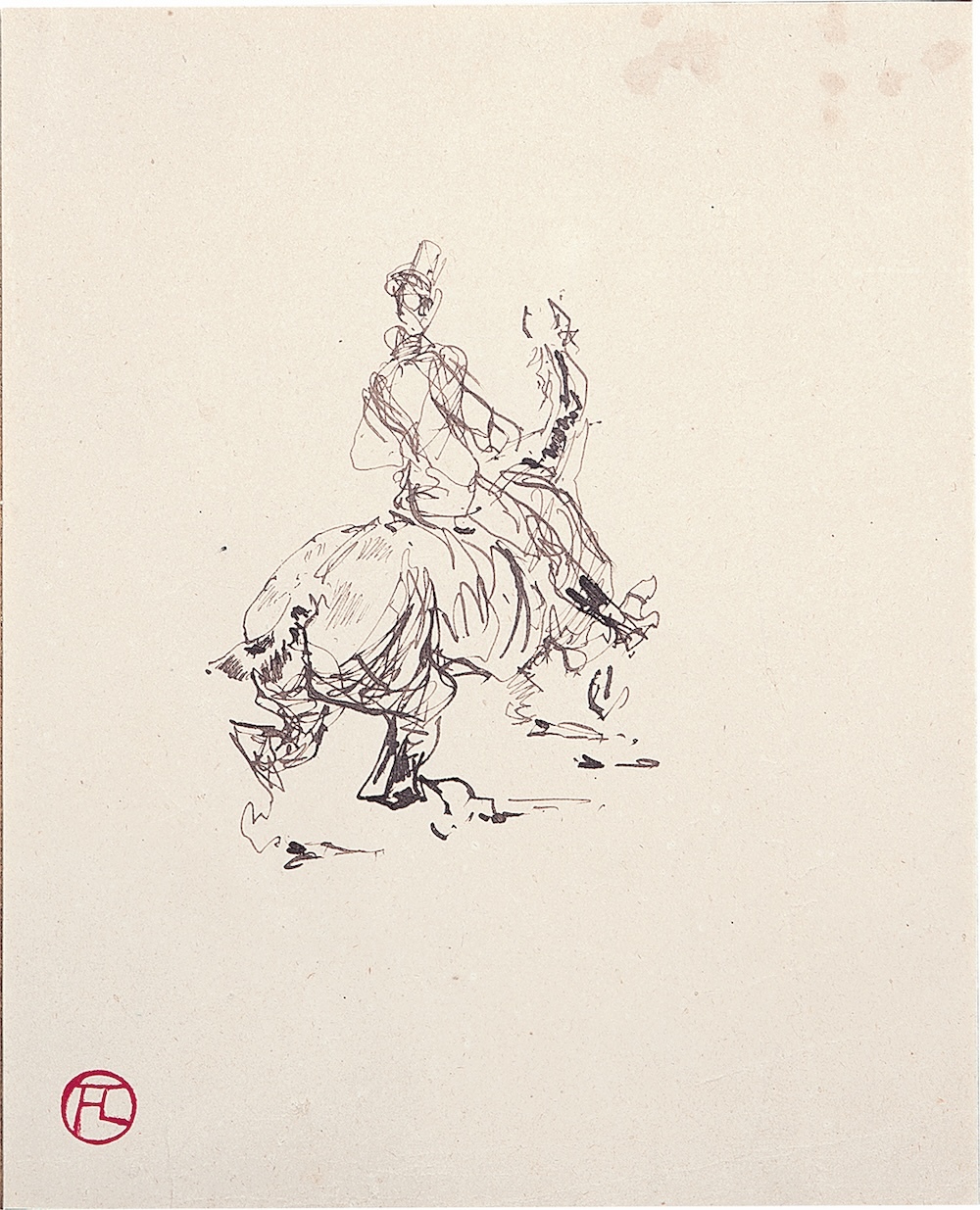 アンリ・ド・トゥールーズ=ロートレック 《騎手》 1879-81年 31.3×19.8cm ペン、インク／紙 The Firos Collection
