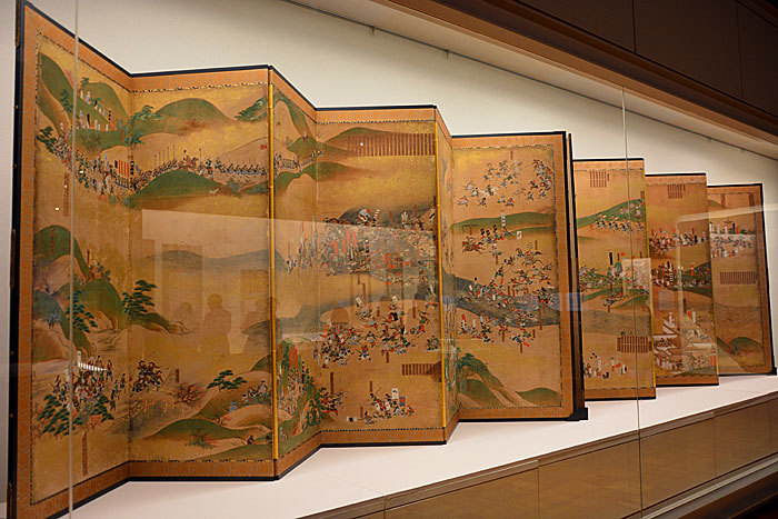 川中島合戦図屏風 米沢本　左隻（部分）　18世紀末-19世紀初　米沢市上杉博物館 蔵　