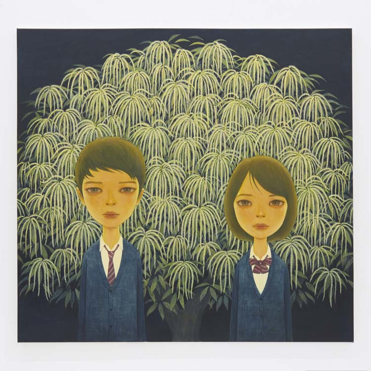 「Youth」 2018 acrylic on canvas　140.5 x 150.1 cm (C) Hideaki Kawashima