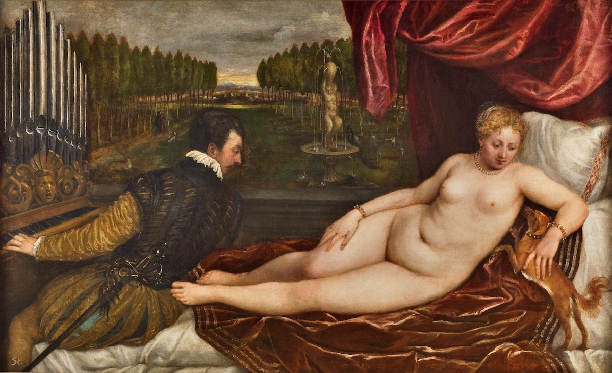 ティツィアーノ《音楽にくつろぐヴィーナス》1550年頃 マドリード、プラド美術館蔵 © Museo Nacional del Prado