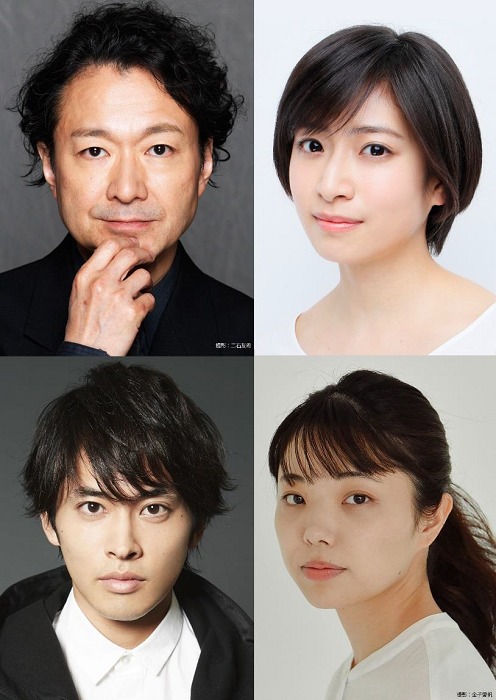 （写真上段左より・演出：白井晃、出演・南沢奈央、下段左より平埜生成、入手杏奈）