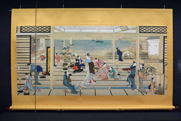（原寸大高精細複製画）喜多川歌麿「品川の月」原本：江戸時代 天明8年(1788)頃 フーリア美術館蔵