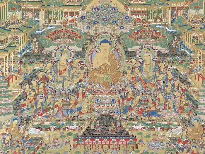 《当麻曼荼羅図（部分）》神田宗庭隆信筆　東京国立博物館蔵　喜多川儀久氏寄贈　江戸時代・天保7年（1836）
