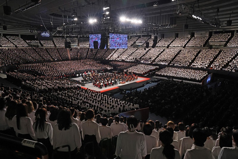 『サントリー1万人の第九』2024年の会場の様子 　　　　　　　　　(C)MBS／サントリー１万人の第九
