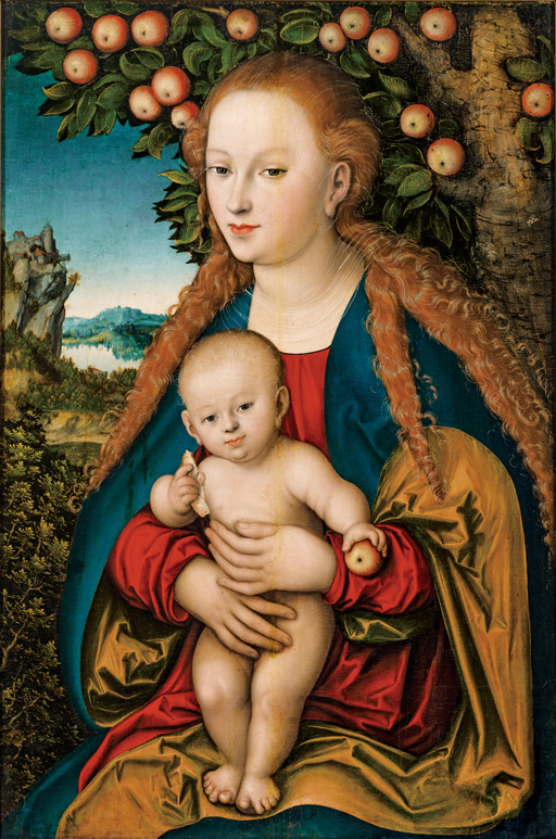 ルカス・クラーナハ 《林檎の木の下の聖母子》 1530年頃 (C)The State Hermitage Museum, St Petersburg, 2017-18