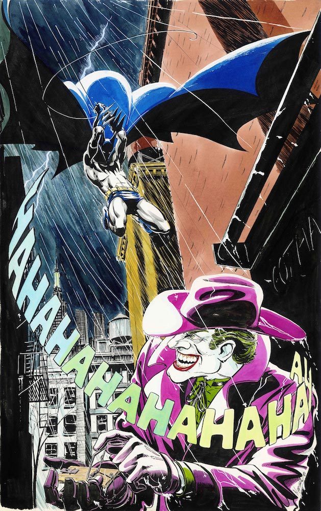 Batman&the Joker 1980 Unpublished Painting Artiste Marshall Rogers 