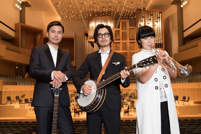 くるり　左から、佐藤、岸田、ファンファン