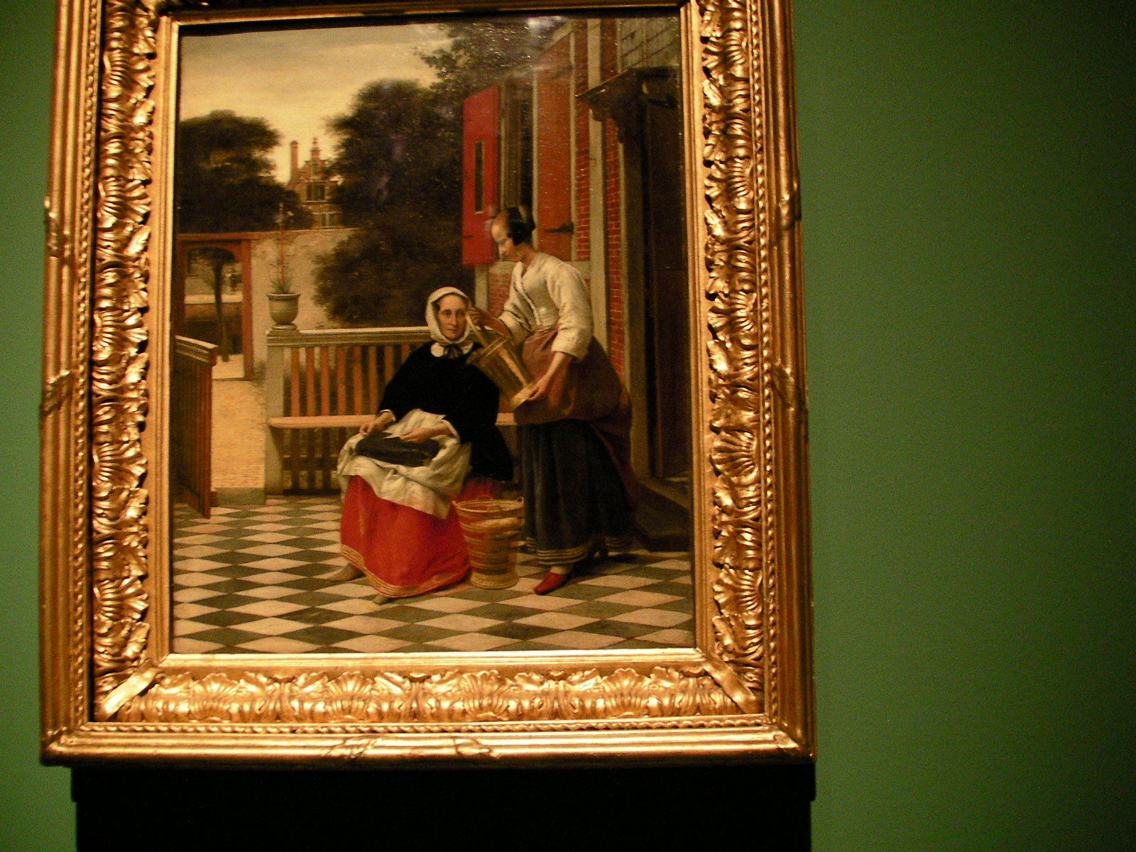 ピーテル・デ・ホーホ《女主人とバケツを持つ女中》（1661－1663頃）