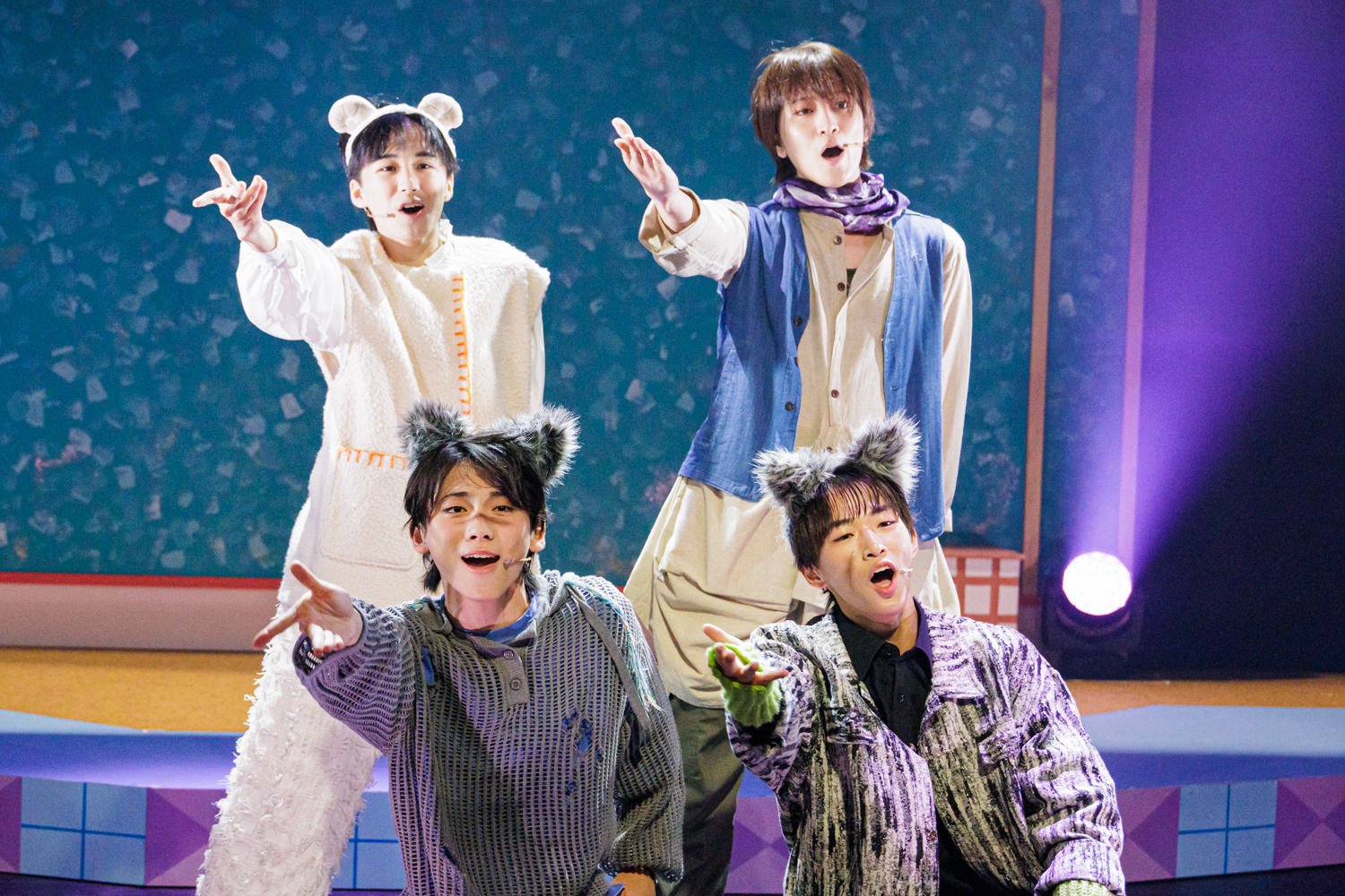 左上から津山晄士朗、吉澤 翼、左下から髙山晴澄、大熊蒼空