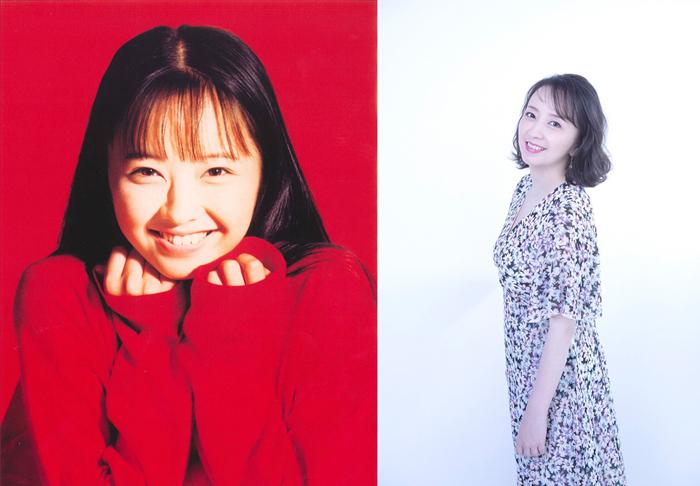 高橋由美子（左＝1990年／右＝2020年）