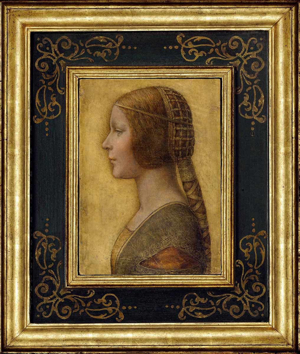 レオナルド・ダ・ヴィンチ（帰属） 《美しき姫君 （ビアンカ・スフォルツァ？）》 1495年頃 個人蔵