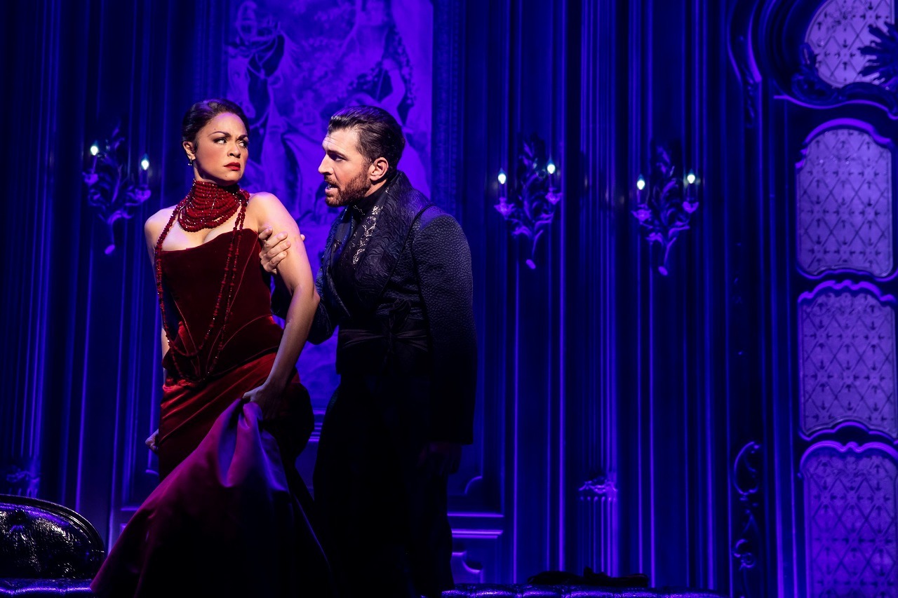 Karen Olivo as Satine and Tam Mutu as The Duke of Monroth