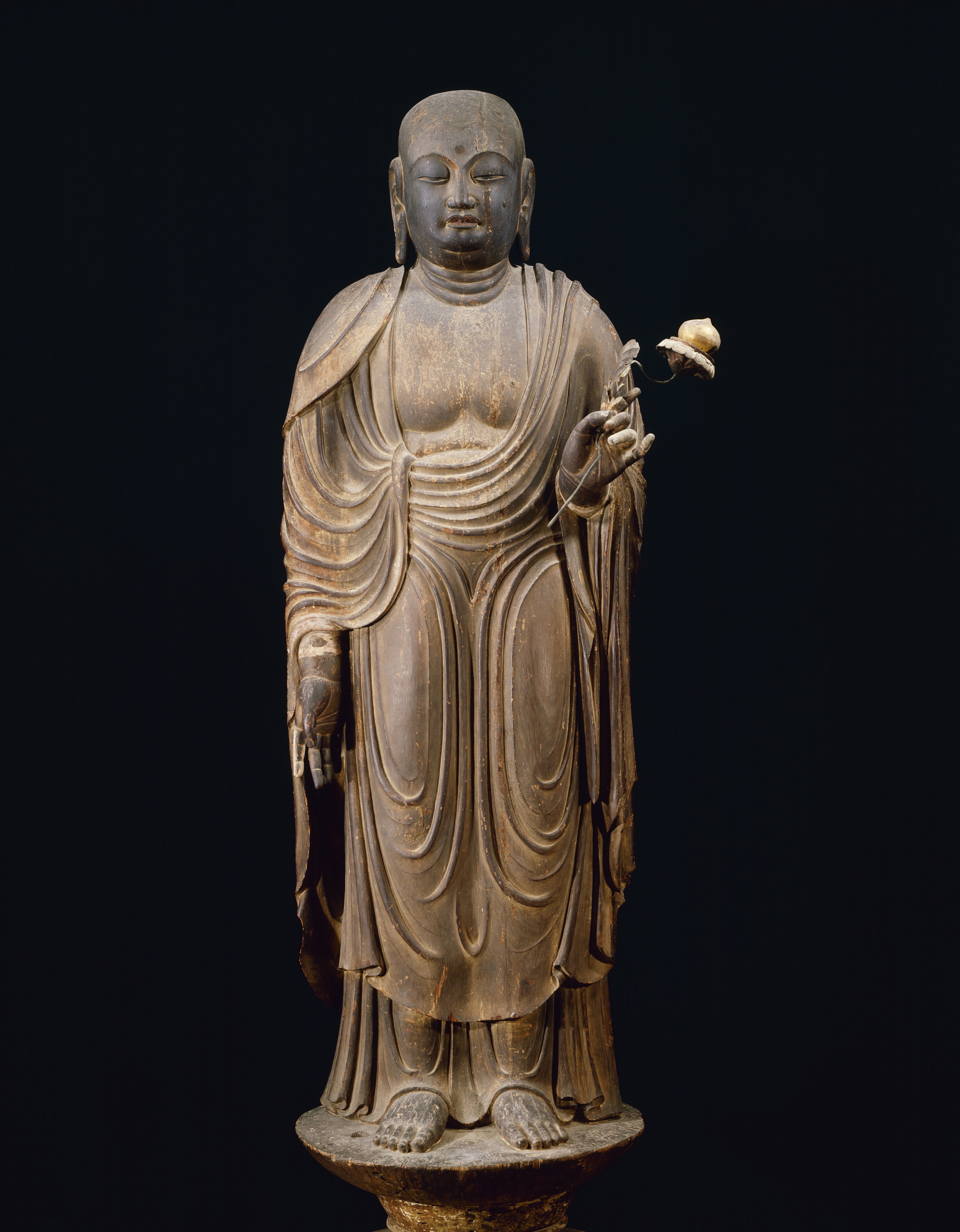 国宝「地蔵菩薩立像」 平安時代・9世紀 奈良・法隆寺蔵