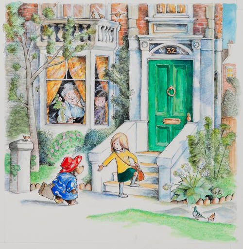 R.W.アリー画 絵本『クマのパディントン』の原画、2007 年  Illustrated by R.W. Alley Illustrations copyright (C) R.W. Alley 2018 