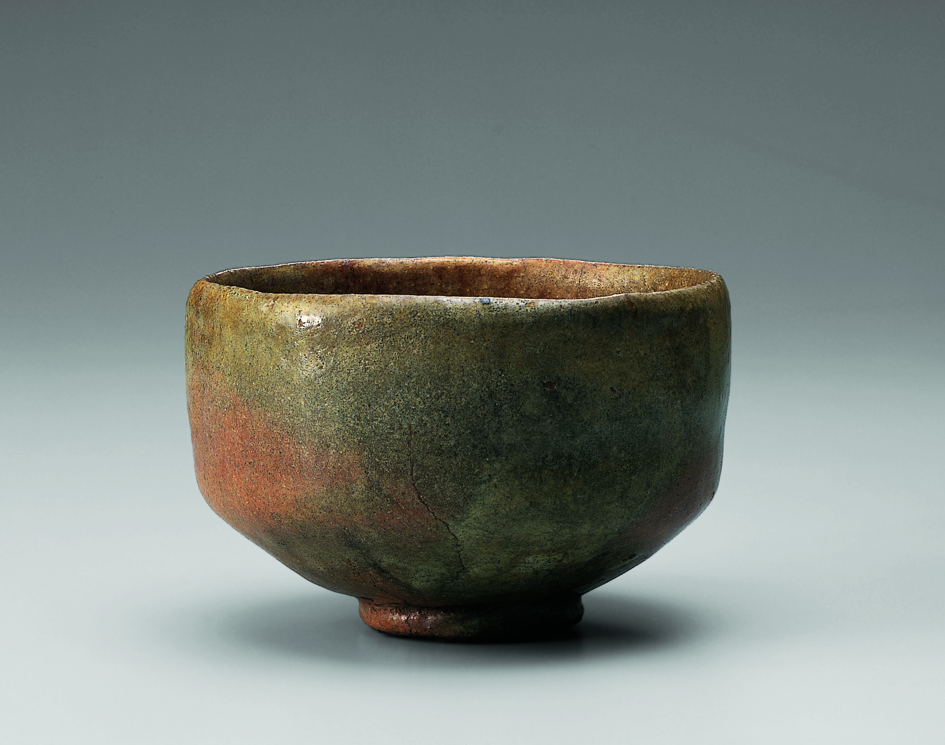 初代 長次郎　赤樂茶碗 銘 一文字　桃山時代（十六世紀）　個人蔵