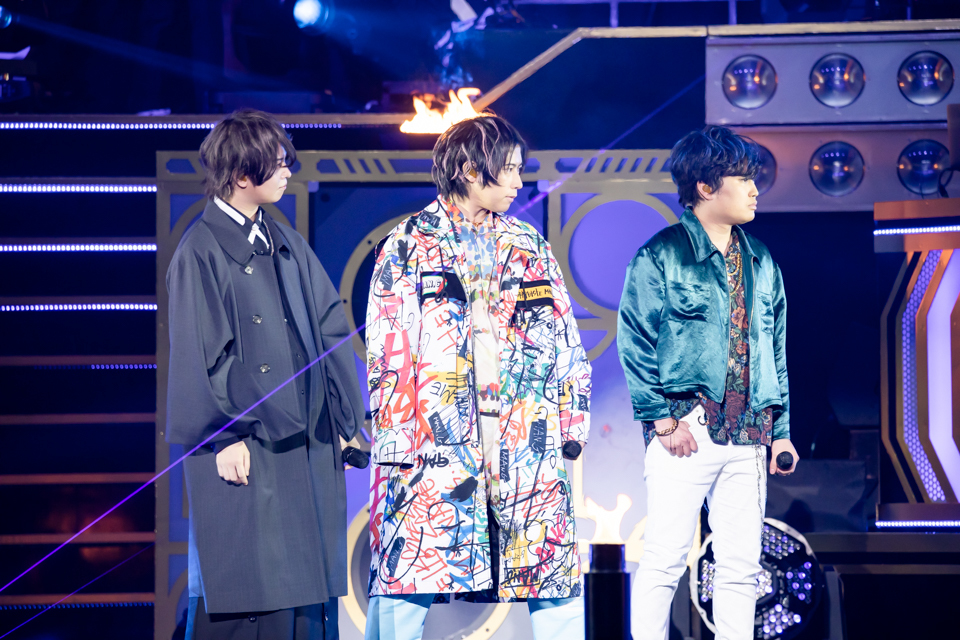 “Fling Posse”（白井悠介／斉藤壮馬／野津山幸宏） (C) King Record Co., Ltd. All rights reserved.（C）AbemaTV,Inc.