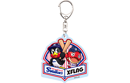 「〈東京ヤクルトスワローズ × XFLAG〉アクリルキーホルダー 2019」（税込850円）