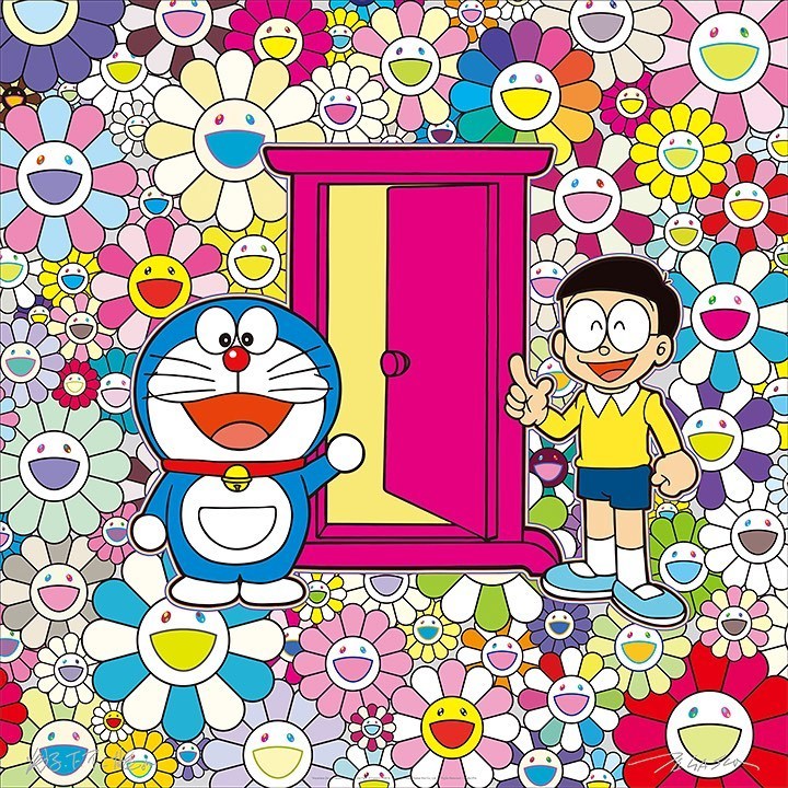 村上隆「あんなこといいな　出来たらいいな」（部分）  (C)2017 Takashi Murakami/Kaikai Kiki Co.,Ltd. All Rights Reserved. (C)Fujiko-Pro