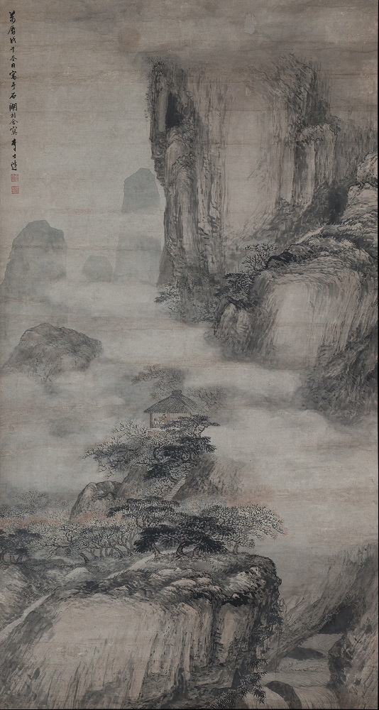 経典 中国の水墨画 「深山靜遠」絵画 肉筆画真跡保証あります BY10792 