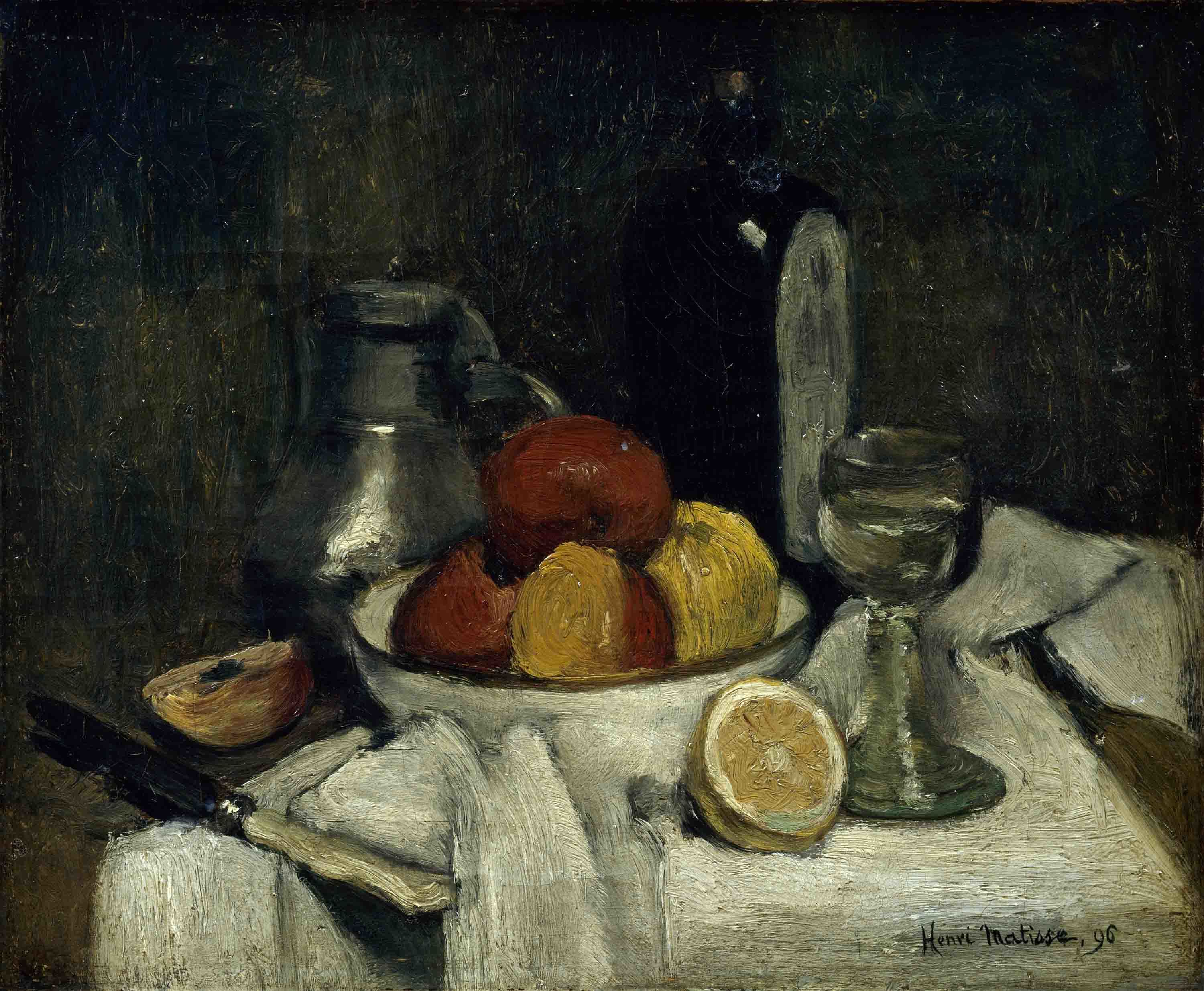 《スヒーダムの瓶のある静物》1896年/マティス美術館、ル・カトー＝カンブレジ