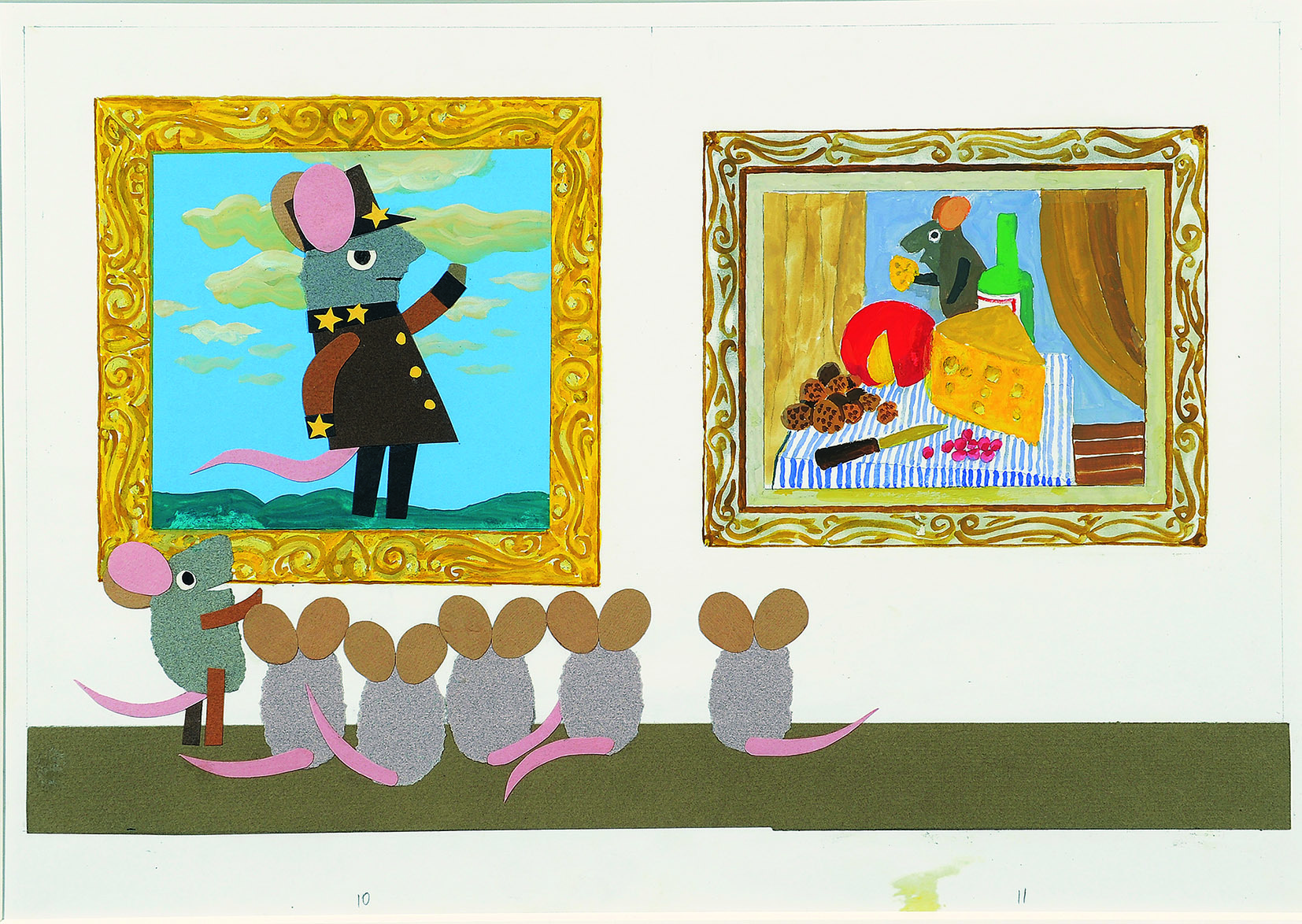 「マシューのゆめ」 1991年 鉛筆、水彩、コラージュ、紙 51×63.6cm Matthew’ s Dream (C)1991 by 