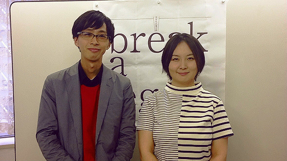 （左から）村上慎太郎（夕暮れ社 弱男ユニット）、瀬戸山美咲（ミナモザ） ［撮影］吉永美和子