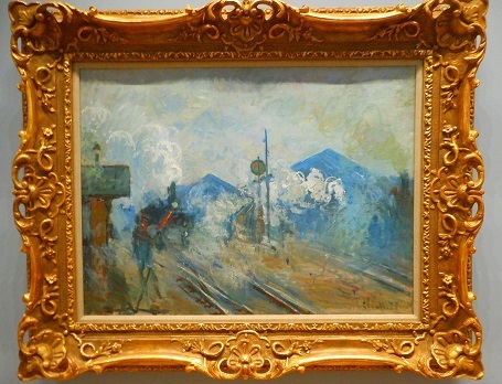 クロード・モネ《サン＝ラザール駅の線路》1877年