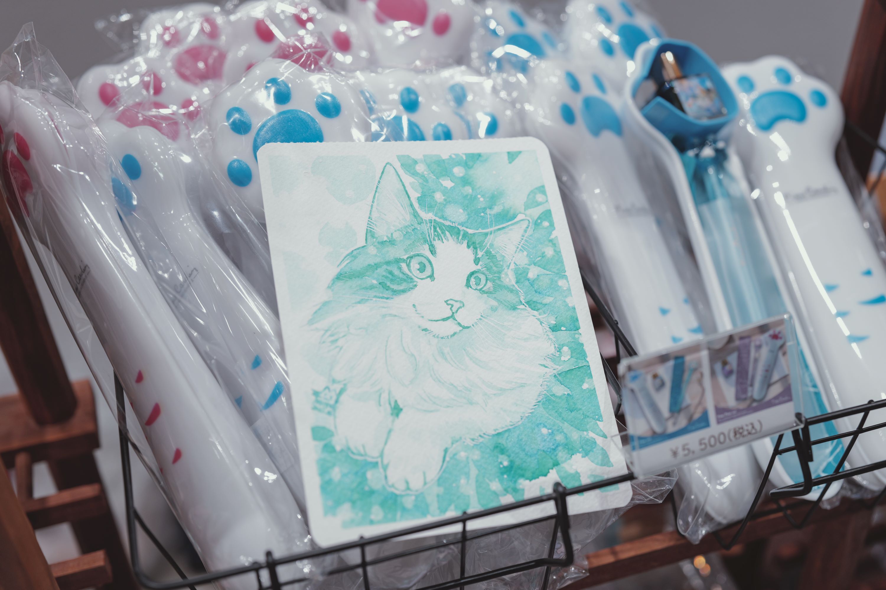 限定色のインクで描き下ろされたイラスト