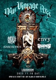 BAREBONES、boris -drone set-、envy、鐵槌 -Sledgehammer-らLIQUIDROOMに集結　『New Vintage Axis』11月18日（土）に開催