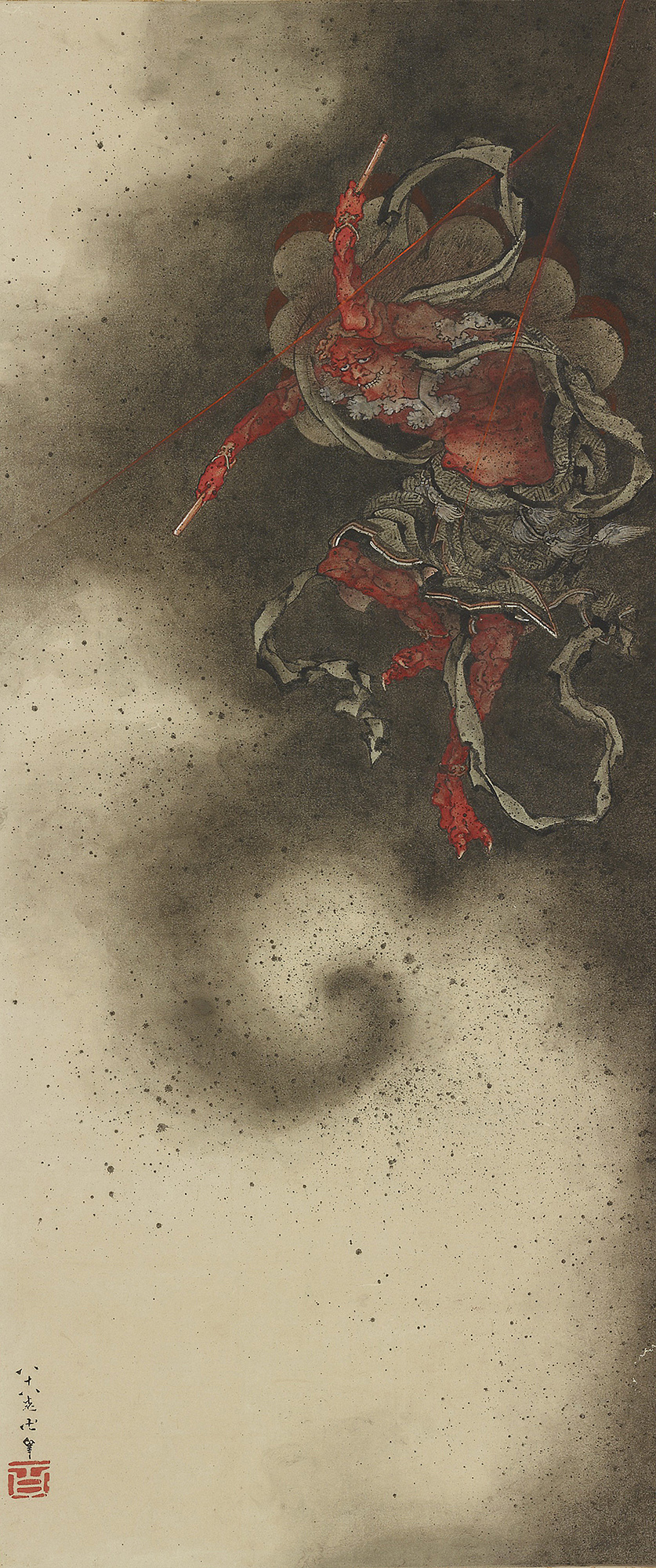 葛飾北斎 「雷神図」 (通期) フリーア美術館蔵 Original: Freer Gallery of Art, Smithsonian Institution, Washington, D.C.: 