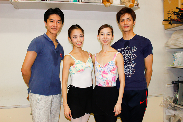 左から池田武志、西原友衣菜、渡辺恭子、林田翔平 撮影：西原朋未