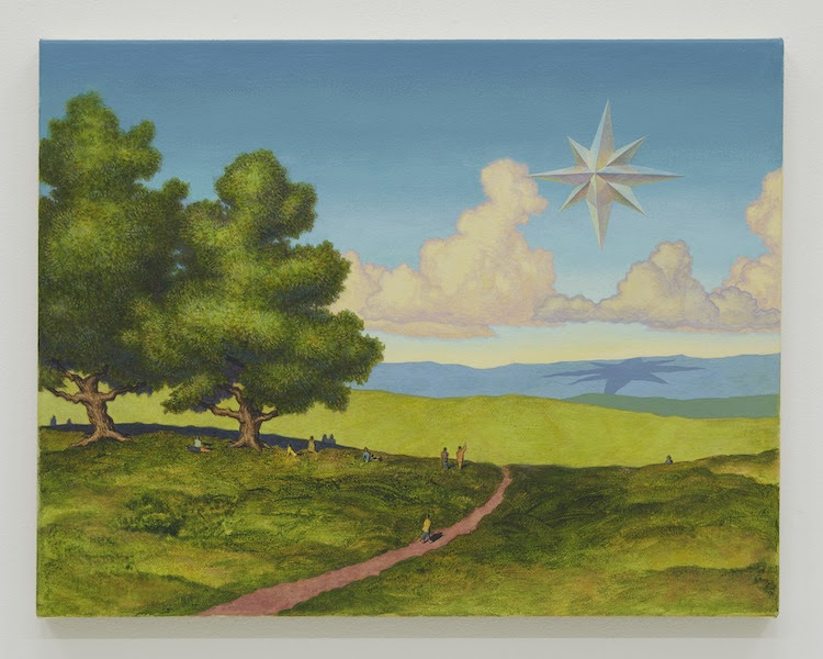 「空の何か」 2019 acrylic on canvas 31.8 x 41.0 cm (C)Atsushi Fukui, Courtesy of Tomio Koyama Gallery, Tokyo