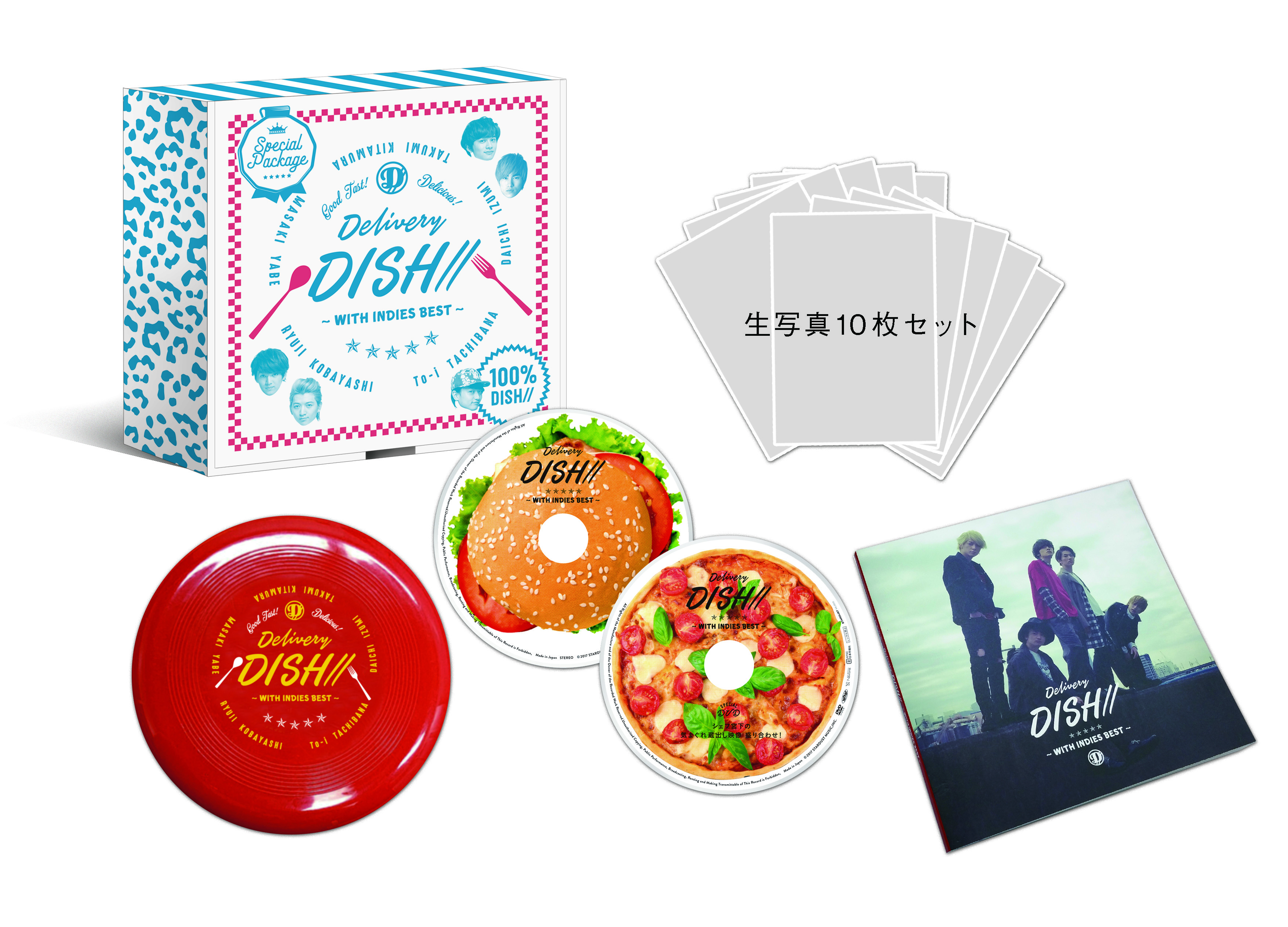 DISH// 5th Anniversary Memorial BOX 「Delivery DISH//～インディーズベスト添え～」内容