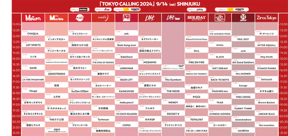 『TOKYO CALLING 2024』タイムテーブルを公開