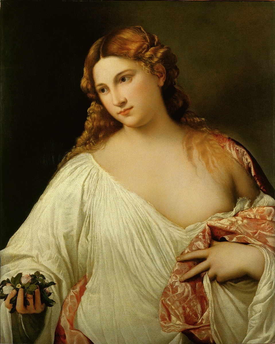 ティツィアーノ・ヴェチェッリオ《フローラ》1515 年頃、フィレンツェ、ウフィツィ美術館 © Gabinetto Fotografico del Polo Museale Regionali della Toscana