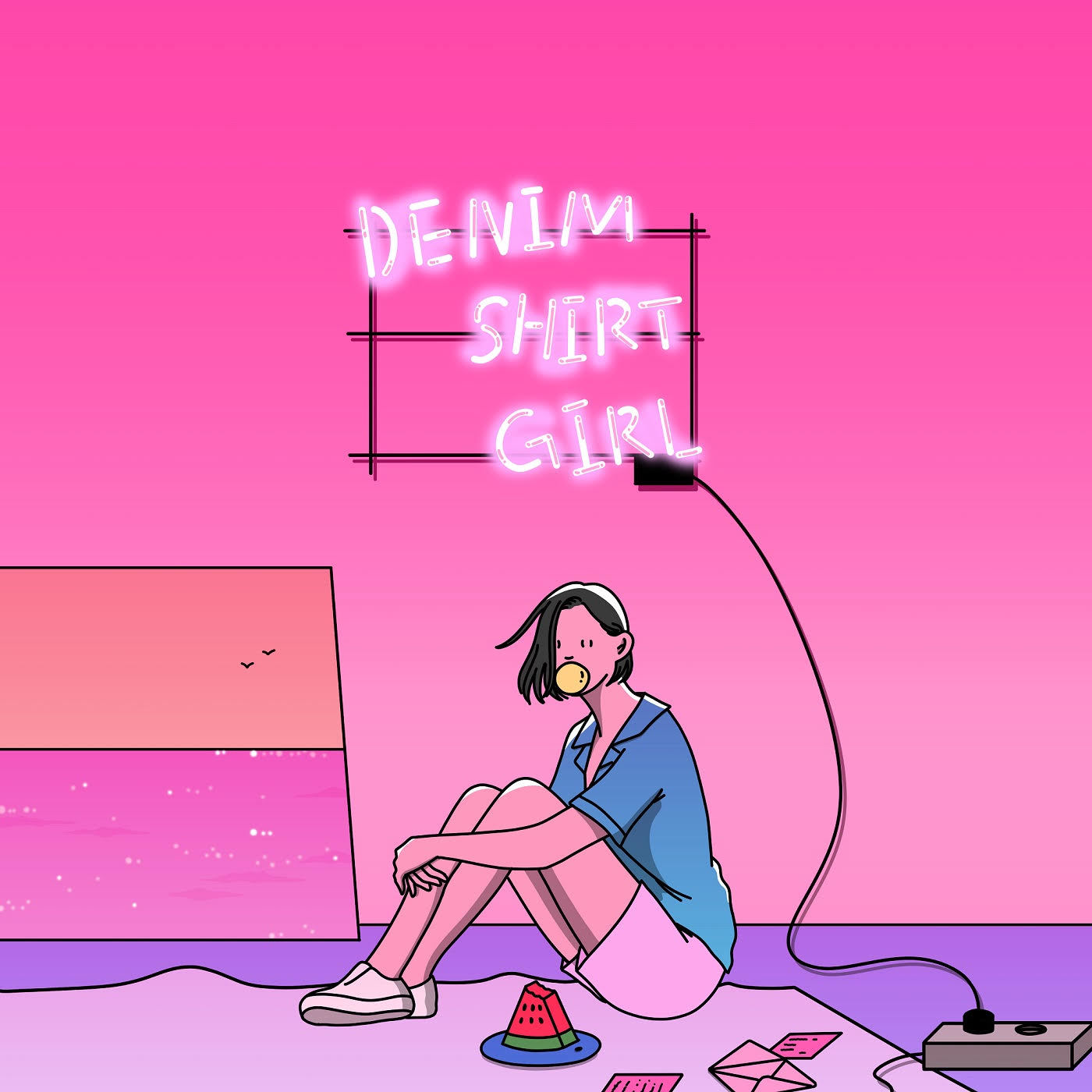 大橋ちっぽけ ミニアルバム Denim Shirt Girl の詳細を発表 ジャケットは韓国のイラストレーター Shim Morae シンモレ とコラボレーション Spice エンタメ特化型情報メディア スパイス