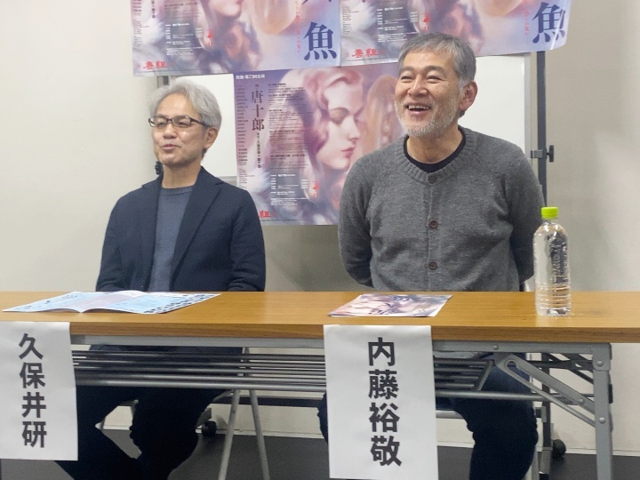 （左から）久保井研（唐組）、内藤裕敬（南河内万歳一座）。