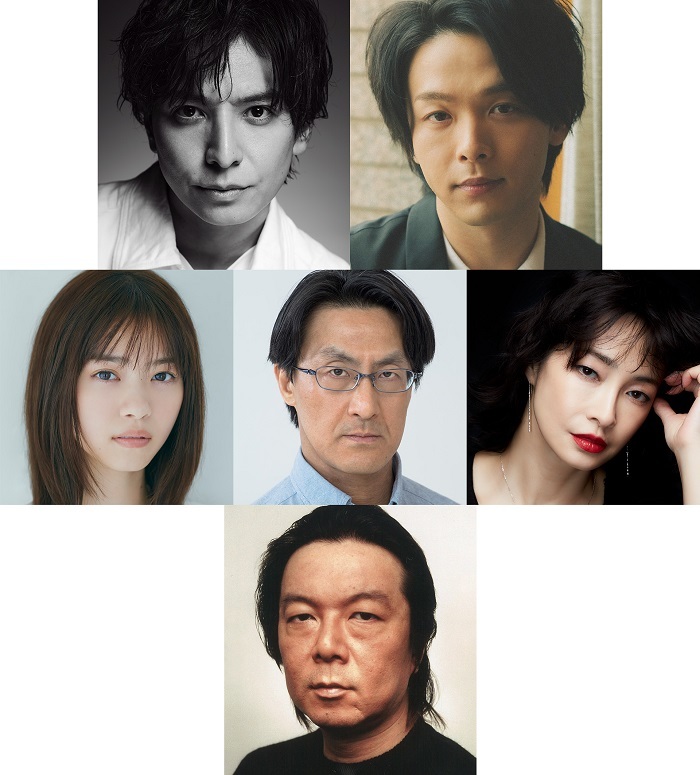 （上段左から）生田斗真、中村倫也（中段左から）西野七瀬、粟根まこと、りょう（下段）古田新太